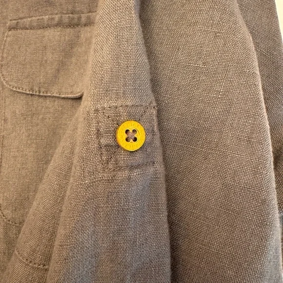 Ellen Tracy Linen Half Zip Tunic L - Picture 5 of 7